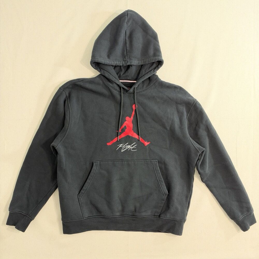 Air Jordan Essentials Baseline Fleece Hoodie Mens Size Medium Black FD7545-013